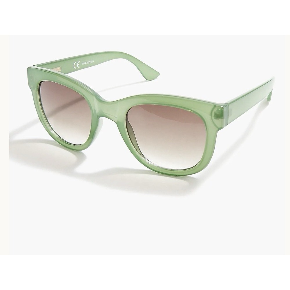 J Crew Women's Sunglasses Oversized Mint Green Gradient Lenses Boho